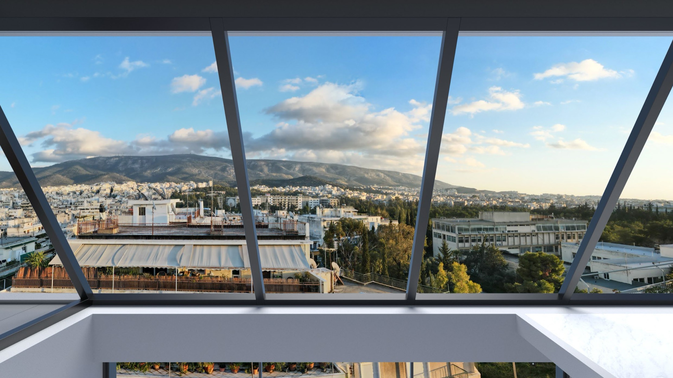 Rooftop view over Athens